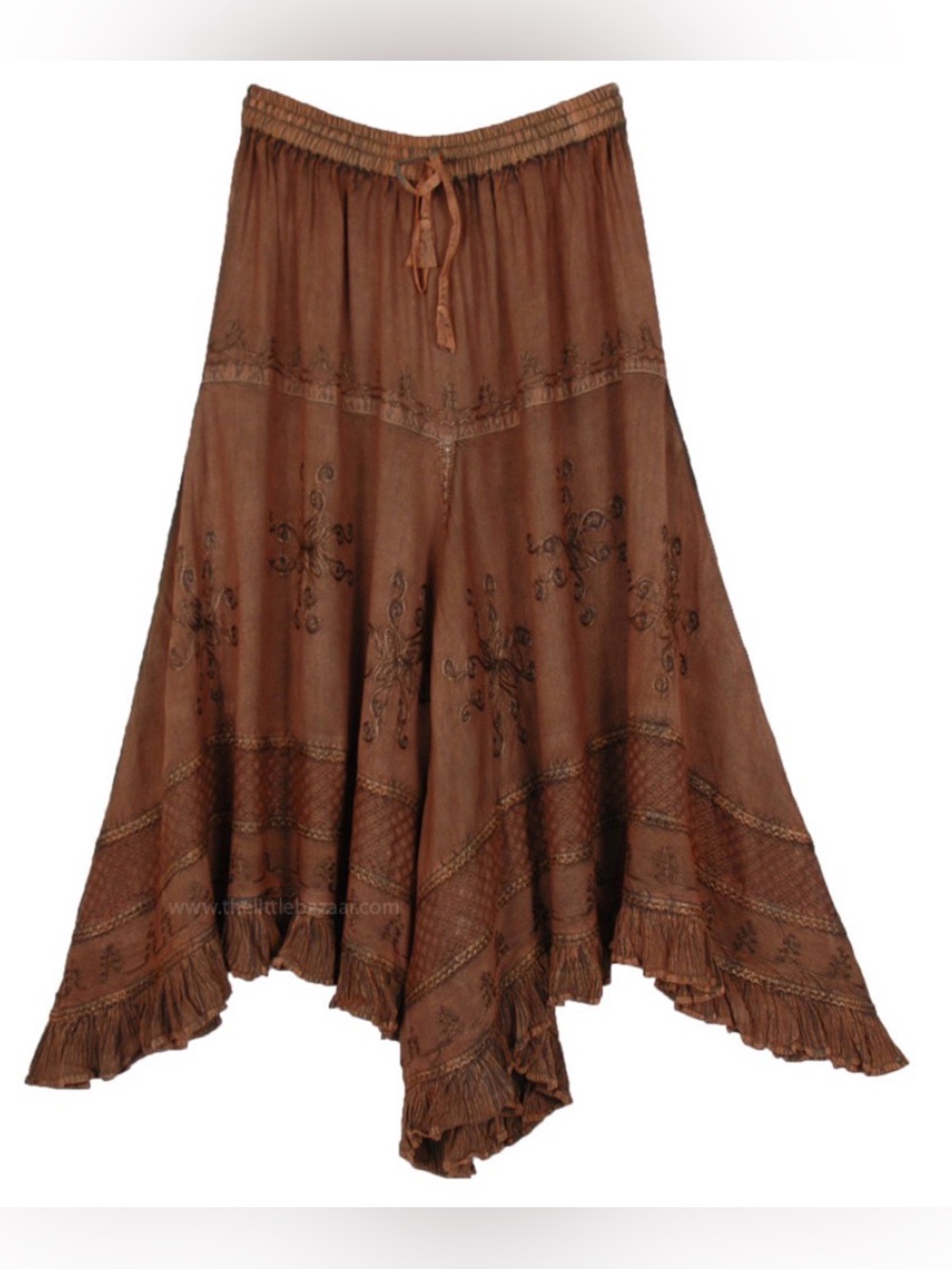The Little Bazaar Beetle Brown High Low Renfaire Aesthetic Skirt , size S/M